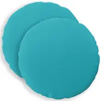 vidaXL Kussensloop 2 st HEERLEN Turquoise Ø 60 cm Polyester