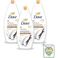 Dove 3 x – Badcrème – Sheaboter & Vanille – 450 ml - Wasstrips - Badcrème - Sheaboter - Vanille - Huid Verzorging - Voedende Badcrème
