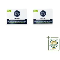Nivea 2 x MEN Sensitive Dagcrème voor het gezicht - 50 ml - Voordeelverpakking - 2 stuks