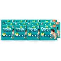 Pampers 12 x – Luiers – Baby-Dry Maat 3 (6-10 kg) – 34 Luiers - Voordeelverpakking - 12 stuks