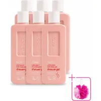 Seepje 6 x - Douchegel - Natuurlijke Geur - Witte Perzik en Cederhout - 300 ml - Bulkverpakking - Douchegel - Douchemop - Natuurlijke douchegel
