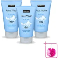 Sence 3 x - Alle Huidtypes - Face Wash - Verfrissend - 150 ml - Bulkverpakking - Face wash - Douchemop - Huid reinigen