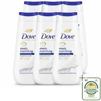 Dove 6 x Douchecrème - Deeply Nourishing - 225 ml - Wasstrips - Douchegel - Droge Huid - Hydraterend - Verzorgende Douchegel - Micromoisture