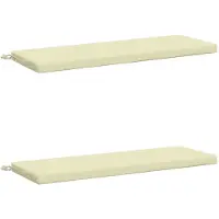vidaXL Bankkussens SOEST 2 st 100% Polyester Crèmekleurig