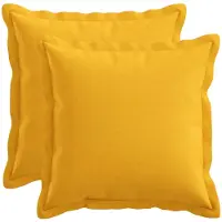vidaXL Kussensloop 2 st HOUTEN Licht Geel 50 x 50 cm Faux Linnen