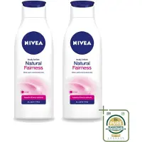 Nivea 2 x – Bodylotion – Natural Fairness Clarifiant – 400 ml - Wasstrips - Bodylotion - Huidverlichting - Huidtint Gelijkmatig Maken - Natuurlijke Huidglans - Huidhydratatie