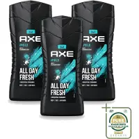 Axe 3 x - 3-in-1 Douchegel - Apollo - Sage & Cedarwood - 250 ml - Wasstrips - Douchegel - Mannelijke Geur - 3-in-1 - Lichaam En Gezicht - Gezicht En Haar