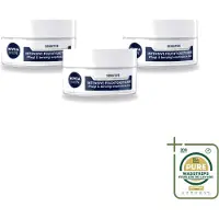 Nivea 3 x Men – Gezichtscrème – Sensitive Intensive – 50 ml - Wasstrips - Gevoelige Huid - Gezichtscrème - Mannelijke Huid - Intensieve Hydratatie - Kamille Extract