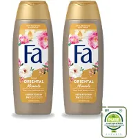 Fa 2 x - Oriental Moments - Douchecrème - Woestijnroos & Sandelhout - 250 ml - Grootverpakking - Vaatwasstrips - Douchecrème - Woestijnroos - Sandelhout - Geur - Huidverzorging