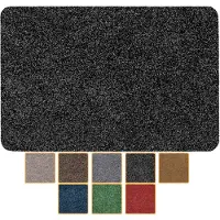 ANRO Deurmat Zwart 60x40cm – Schoonloopmat Antislip Wasbaar Voordeur Hal Binnen & Buiten Op Maat