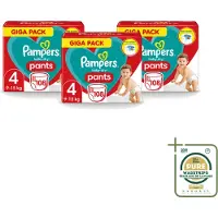 Pampers 3 x - Baby-Dry Pants - Luierbroekjes - Maat 4 (9-15 kg) - Comfort Fit - 108 Luiers - Wasstrips - Baby Luier - Baby Droge Huid - Baby Luierbroek - Baby Luier 4 Kg - Snel Verschonen