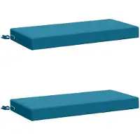 vidaXL Bankkussens SOEST 2 st 100% Polyester Lichtblauw 60 x 40 x 8 cm