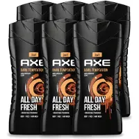Axe 6 x - 3-in-1 Douchegel - Dark Temptation - Dark Chocolate - 250 ml - Voordeelverpakking - 6 stuks