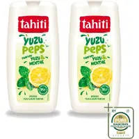 Tahiti 2 x – Douchegel – Yuzu Peps Yuzu & Munt - 250 ml - Wasstrips - Douchegel Yuzu Munt - Frisse Douchegel - Yuzu En Munt - Energieke Douchegel - Verkoelende Douchegel