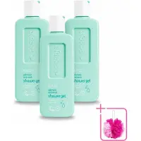 Seepje 3 x - Douchegel - Hydraterend & Verfrissend - Eikenmos en Neroli - 300 ml - Bulkverpakking - Douchegel - Douchemop - Natuurlijke douchegel