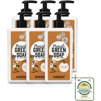 Marcel's Green Soap 6 x - Handzeep - Sandelhout & Kardemom - Voor dagelijks gebruik - 500 ml - Wasstrips - Handzeep - Sandelhout - Kardemom - Natuurlijke Handzeep - Geur