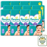 Pampers 12 x – Luiers – Active Baby Maat 3 – 54 Luiers - Wasstrips - Baby Luiers - Droge Nachten - Luchtdoorlatende Luiers - Vocht Absorberende Luiers - Baby Droogte