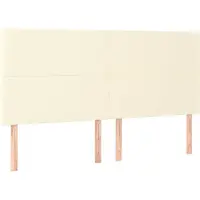 vidaXL Hoofdbord crème 160x5x118/128 cm kunstleer