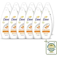 Dove 12 x Fruity Nourish - Douchegel - Sulfaatvrij - 250 ml - Wasstrips - Douchegel - Voedende Douchegel - Sulfaatvrije Douchegel - Fruitige Douchegel - Huidverzorging