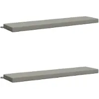 vidaXL Bankkussens SOEST 2 st 100% Polyester Grijs 200 x 40 x 8 cm