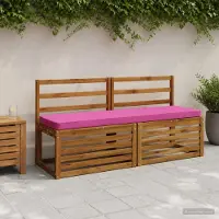 vidaXL 1-delig Bankkussen VUGHT 100% Polyester Roze 160 x 40 x 5 cm