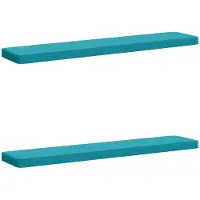 vidaXL 2-delige Bankkussens VUGHT 2 st 100% Polyester Turquoise