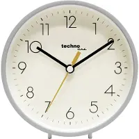 Technoline Model H GREY - Wandklok - Tafelklok - Analoog - Quartz - Rond - Kunststof - Grijs