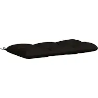 vidaXL Bankkussen VIANEN 100% Polyester Zwart 100 x 60 x 12 cm