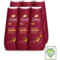 Dove 6 x – Douchegel – Pro Age Body Wash – 400 ml - Grootverpakking - Vaatwasstrips - Douchegel Voor Rijpere Huid - Huidverzorging - Hydraterende Crème - Huidbarrière - Sulfaatvrije Douchegel
