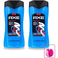 Axe 2 x - 3-in-1 Douchegel - Sport Blast - Energizing Citrus - Hydraterend - 250 ml - Bulkverpakking - Douchegel sport - Douchemop - Hydraterende douchegel