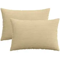 vidaXL Kussensloop 2 st HEERLEN Grijs Groen 40 x 60 cm corduroy