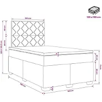 vidaXL Boxspringbed met matras Lichtgrijs 120 x 190 cm Fluweel