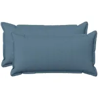 vidaXL Kussensloop 2 st HOUTEN Jeans Blauw 40 x 70 cm Faux Linnen