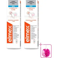 Elmex 2 x - Tandpasta - Caries Protection Plus - Complete Care - 75 ml - Bulkverpakking - Tandpasta tegen cariës - Douchemop - Tandpasta voor tandenversterking