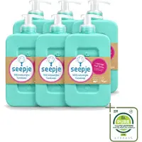 Seepje 6 x - Handzeep - Zachte Geur - Lavendel met Tonka - 300 ml - Grootverpakking - Vaatwasstrips - Handzeep - Natuurlijke Handzeep - Handverzorging - Lavendel - Tonka