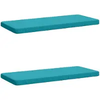 vidaXL 2-delige Bankkussens VUGHT 2 st 100% Polyester Turquoise