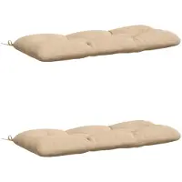 vidaXL Bankkussens VIANEN 2 st 100% Polyester Crèmekleurig