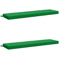 vidaXL Bankkussens SOEST 2 st 100% Polyester Groen 160 x 40 x 8 cm