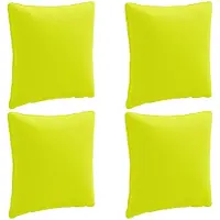 vidaXL Rugkussen PUTTEN 4 st 100% Polyester Heldere Groen.