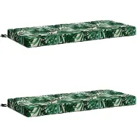vidaXL Bankkussens SOEST 2 st 100% Polyester Bladpatroon