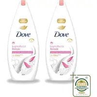 Dove 2 x – Douchegel – Lotus Bloem – 450 ml - Wasstrips - Douchegel Lotus Bloem - Mild Reinigen - Huid Verzorgen - Hydraterende Douchegel - Lotusbloemextract