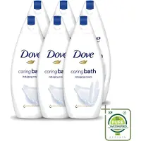 Dove 6 x – Douchegel – Caring Bath – 450 ml - Grootverpakking - Vaatwasstrips - Douchegel - Huid Verzorging - Zachte Huid - Schuim Douchegel - Hydraterende Crème