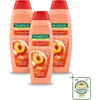 Palmolive 3 x - Naturals - 2in1 Shampoo - Perzik - Hydra Balance - 350 ml - Wasstrips - 2 In 1 Shampoo - Haar Reinigen - Haar Hydrateren - Perzik Extract - Haar Verzorgen