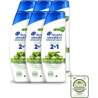 Head & shoulders 6 x 2-in-1 Anti-roos Shampoo voor de gevoelige hoofdhuid - 300 ml - Voordeelverpakking - 6 stuks