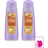 Unilever 2 x Andrélon Oil & Care Conditioner voor droog en kroeshaar, 200 ml - Voordelijn - 2 stuks