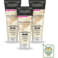 John Frieda 3 x Blonde+ Repair Conditioner voor beschadigd blond haar - 250 ml - Voordeelverpakking - 3 stuks