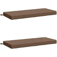 vidaXL Bankkussens SOEST 2 st 100% Polyester Taupe 110 x 50 x 8 cm