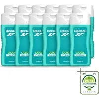 Reebok 12 x - Cool Your Body - Douchegel - 400 ml - Grootverpakking - Vaatwasstrips - Douchegel - Menthol - Verkoeling - Frisse Geur - Aloe Vera