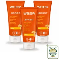Weleda 3 x - Douchegel Sport - Arnica - 200 ml - Wasstrips - Douchegel Sport - Herstel Na Sporten - Arnica Douchegel - Natuurlijke Douchegel - Verfrissende Douchegel