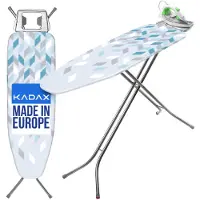 Kadax strijkplank, 120 x 38 cm breed, met tafelblad, inklapbare strijkijzerhouder